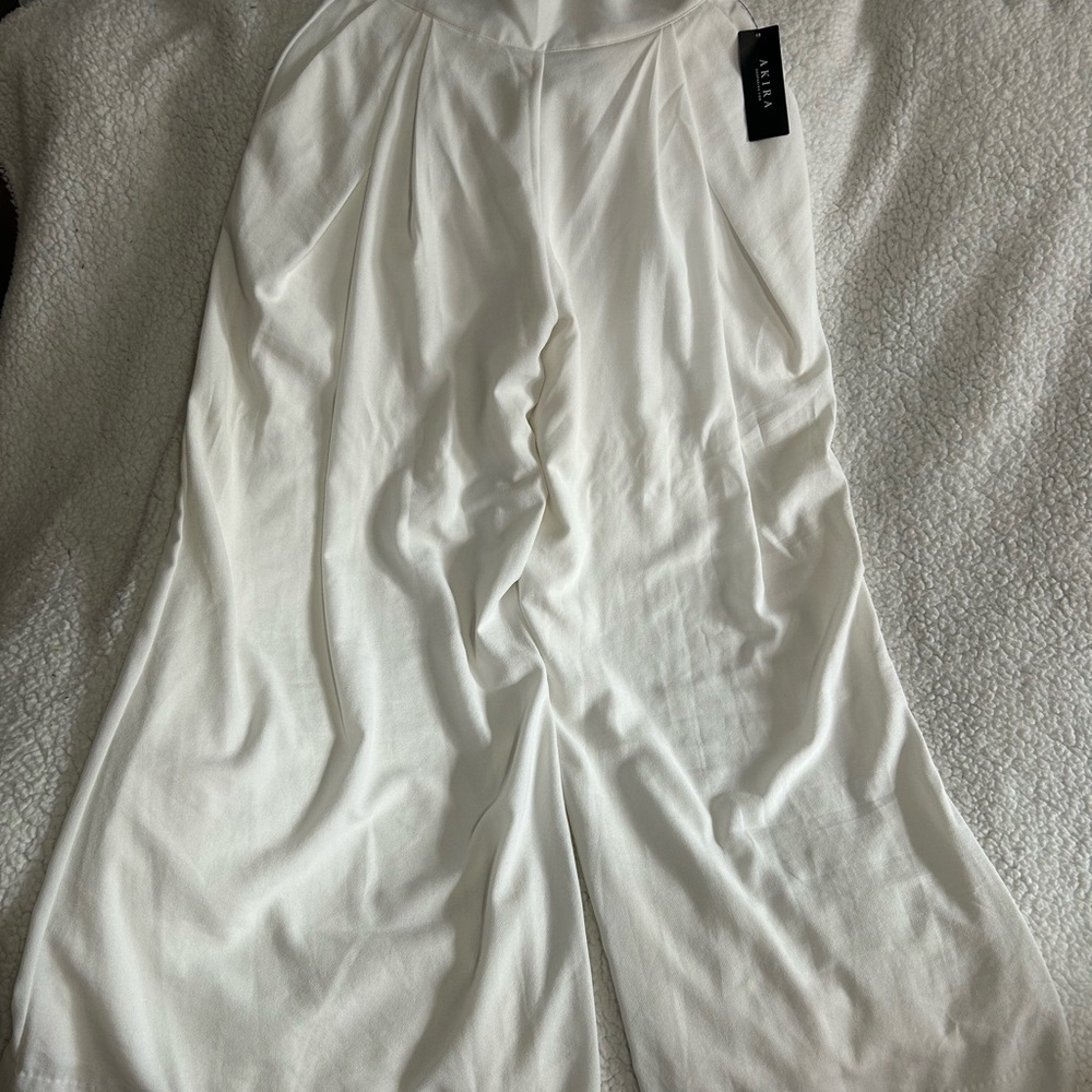 White Wide-Leg Pants